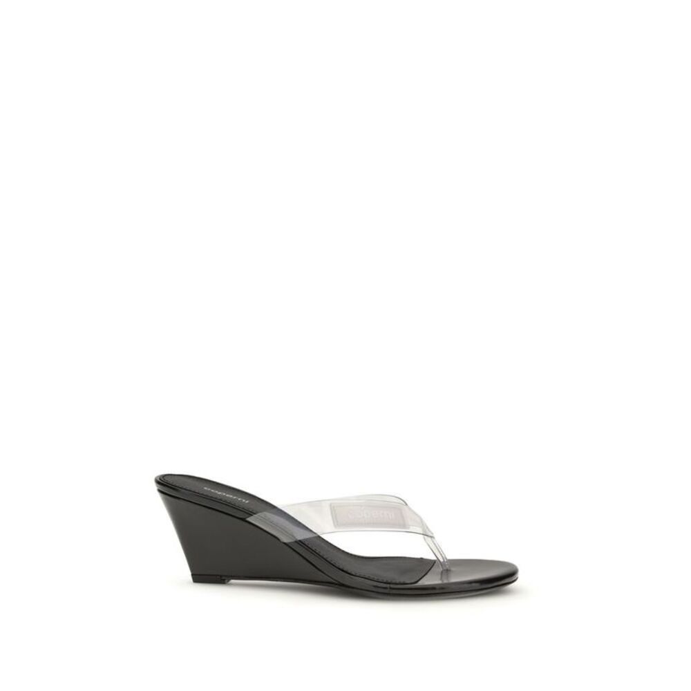 Coperni Black Pvc Flip-Flop Women's Sandals